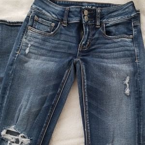 American Eagle Artist Flare Distressed Jeans